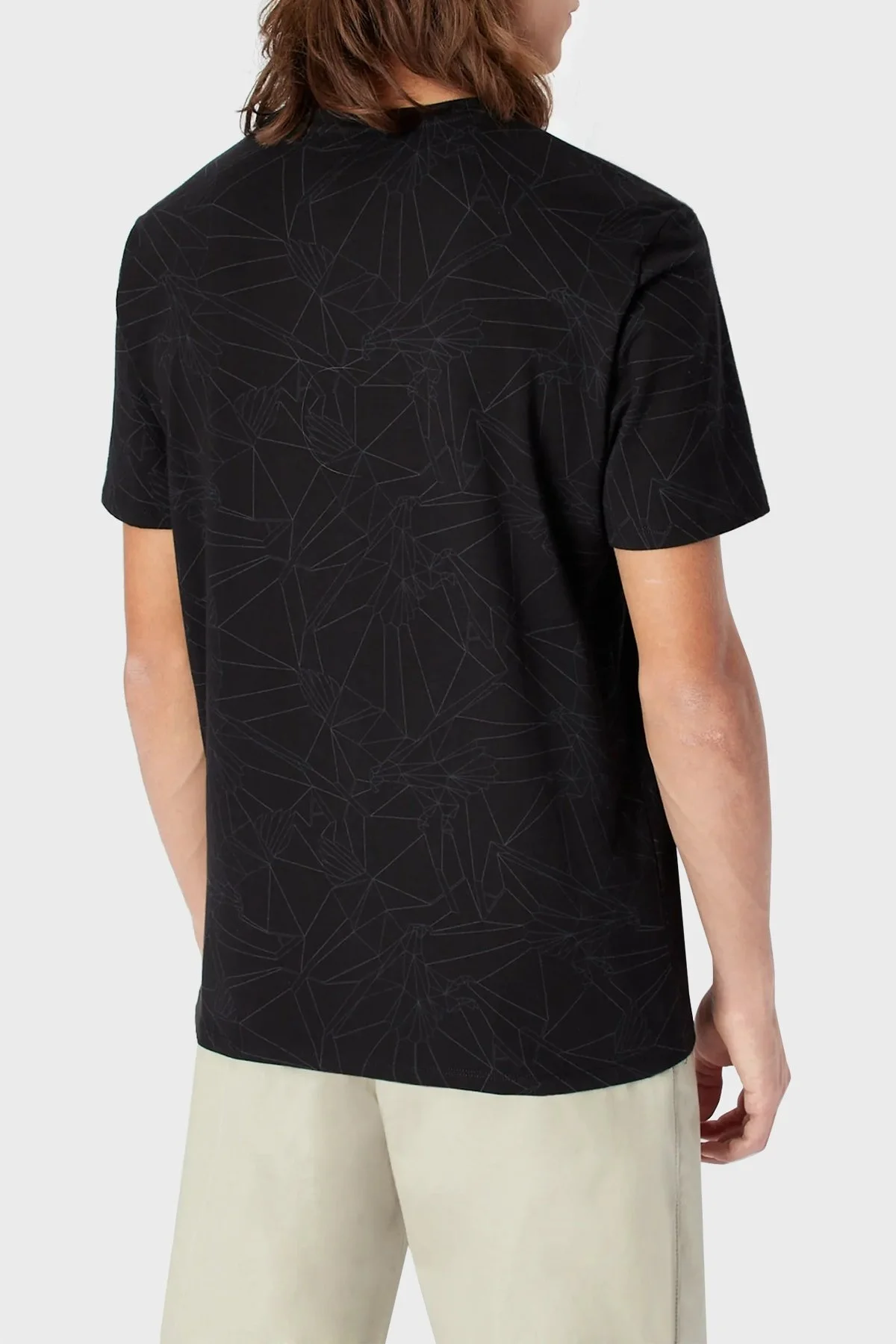 Armani Exchange % 100 Pamuk Regular Fit Bisiklet Yaka Erkek T Shirt 3RZTBP ZJ9TZ 8271 SİYAH - 3