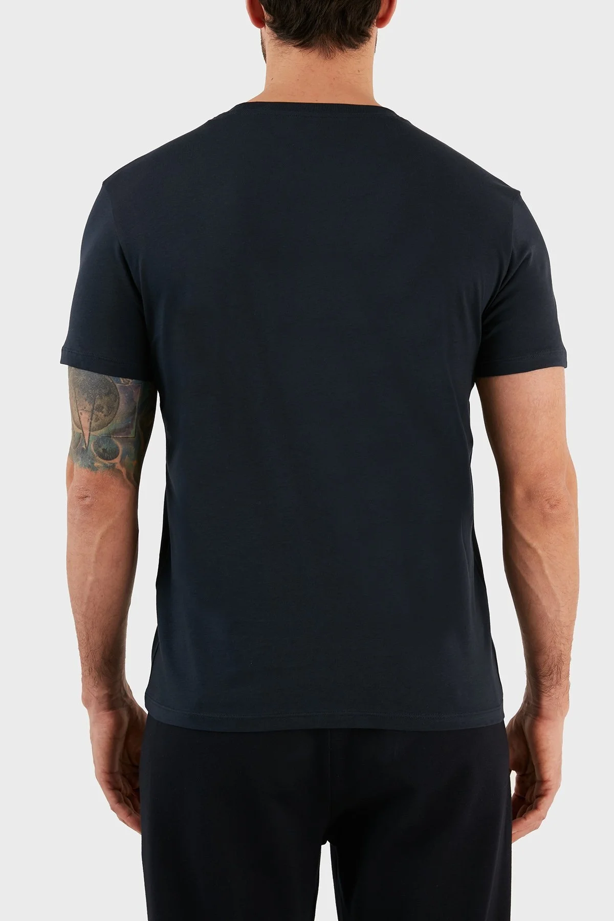 Armani Exchange % 100 Pamuk Regular Fit Bisiklet Yaka Erkek T Shirt 3RZTCG ZJ3VZ 1510 LACİVERT - 5