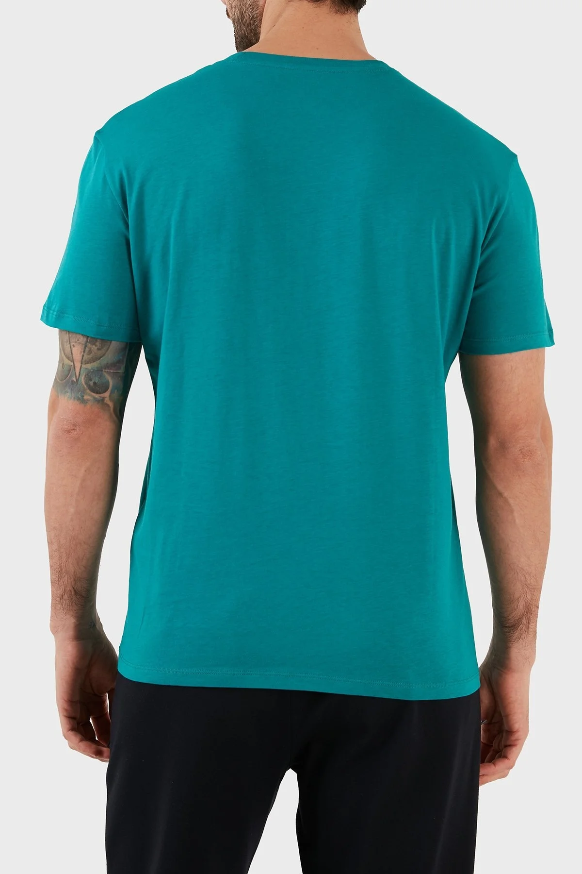 Armani Exchange % 100 Pamuk Regular Fit Bisiklet Yaka Erkek T Shirt 3RZTCG ZJ3VZ 15CL PETROL - 5