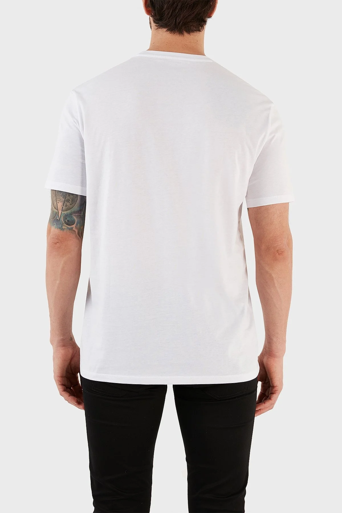 Armani Exchange % 100 Pamuk Regular Fit Bisiklet Yaka Erkek T Shirt 3RZTHS ZJH4Z 1100 BEYAZ - 6