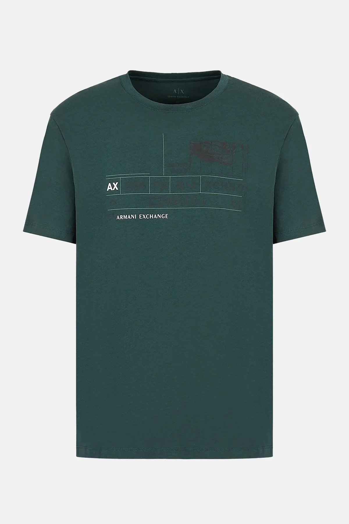 Armani Exchange % 100 Pamuk Regular Fit Bisiklet Yaka Erkek T Shirt 3RZTHS ZJH4Z 1882 HAKİ - 5