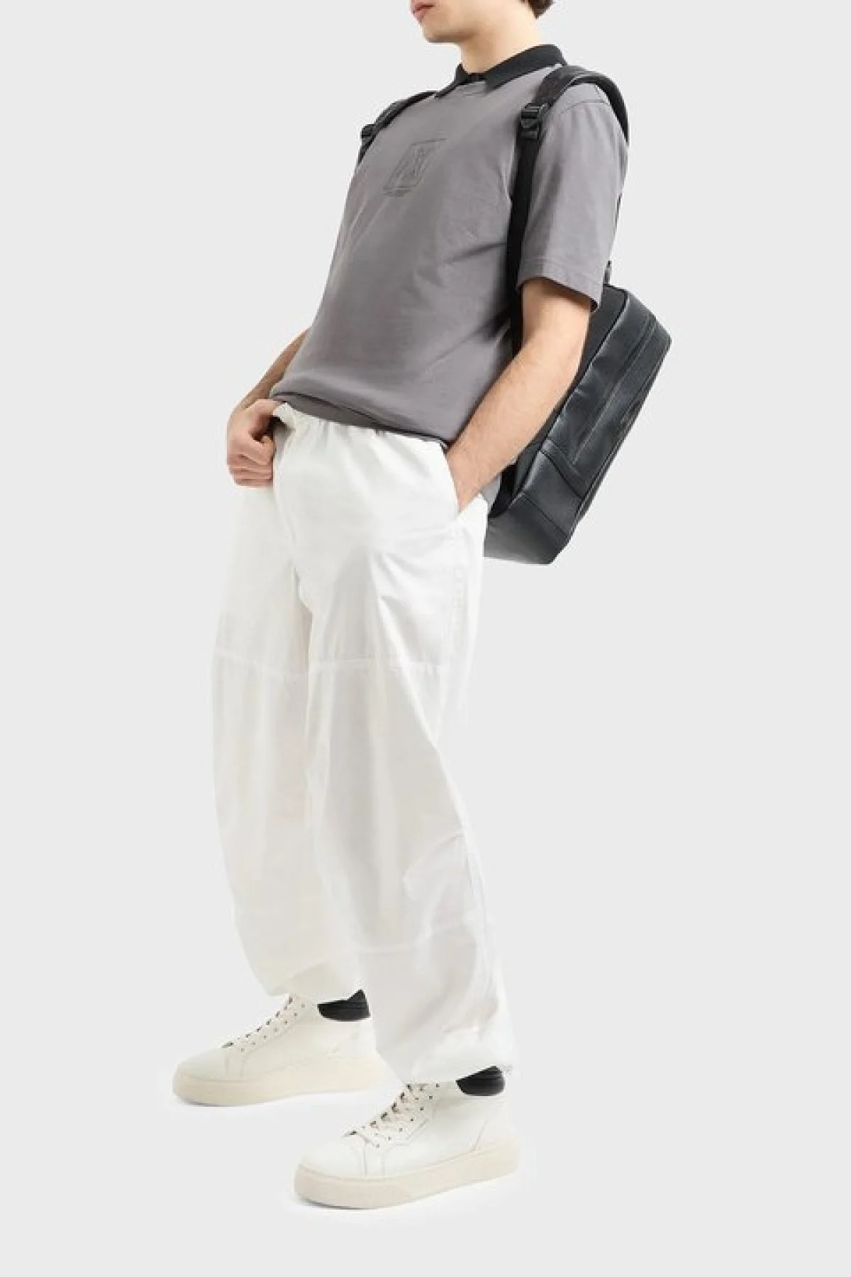 Armani Exchange % 100 Pamuk Regular Fit Bisiklet Yaka Erkek T Shirt 6DZTLE ZJ9JZ 19AA GRİ - 3