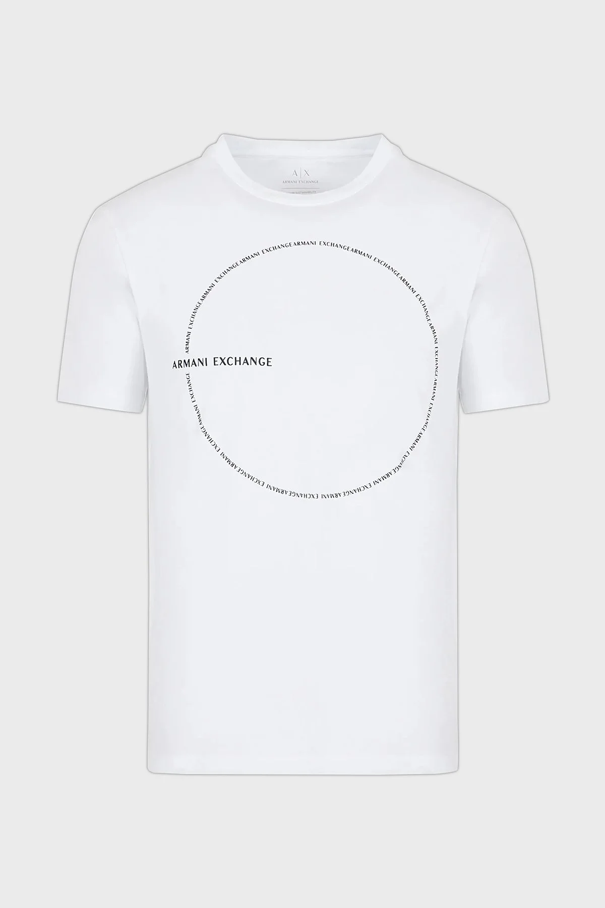 Armani Exchange % 100 Pamuk Regular Fit Bisiklet Yaka Erkek T Shirt 6LZTAC ZJGCZ 1100 BEYAZ - 4