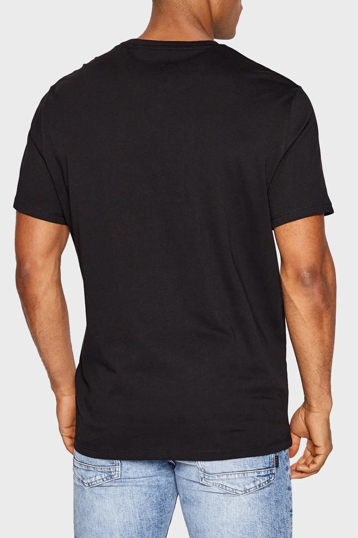 Armani Exchange % 100 Pamuk Regular Fit Bisiklet Yaka Erkek T Shirt 6LZTHL ZJ5LZ 1200 SİYAH - 4