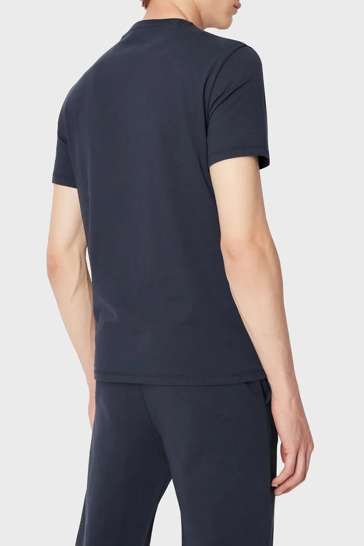 Armani Exchange % 100 Pamuk Regular Fit Bisiklet Yaka Erkek T Shirt 6LZTHL ZJ5LZ 1510 LACİVERT - 2