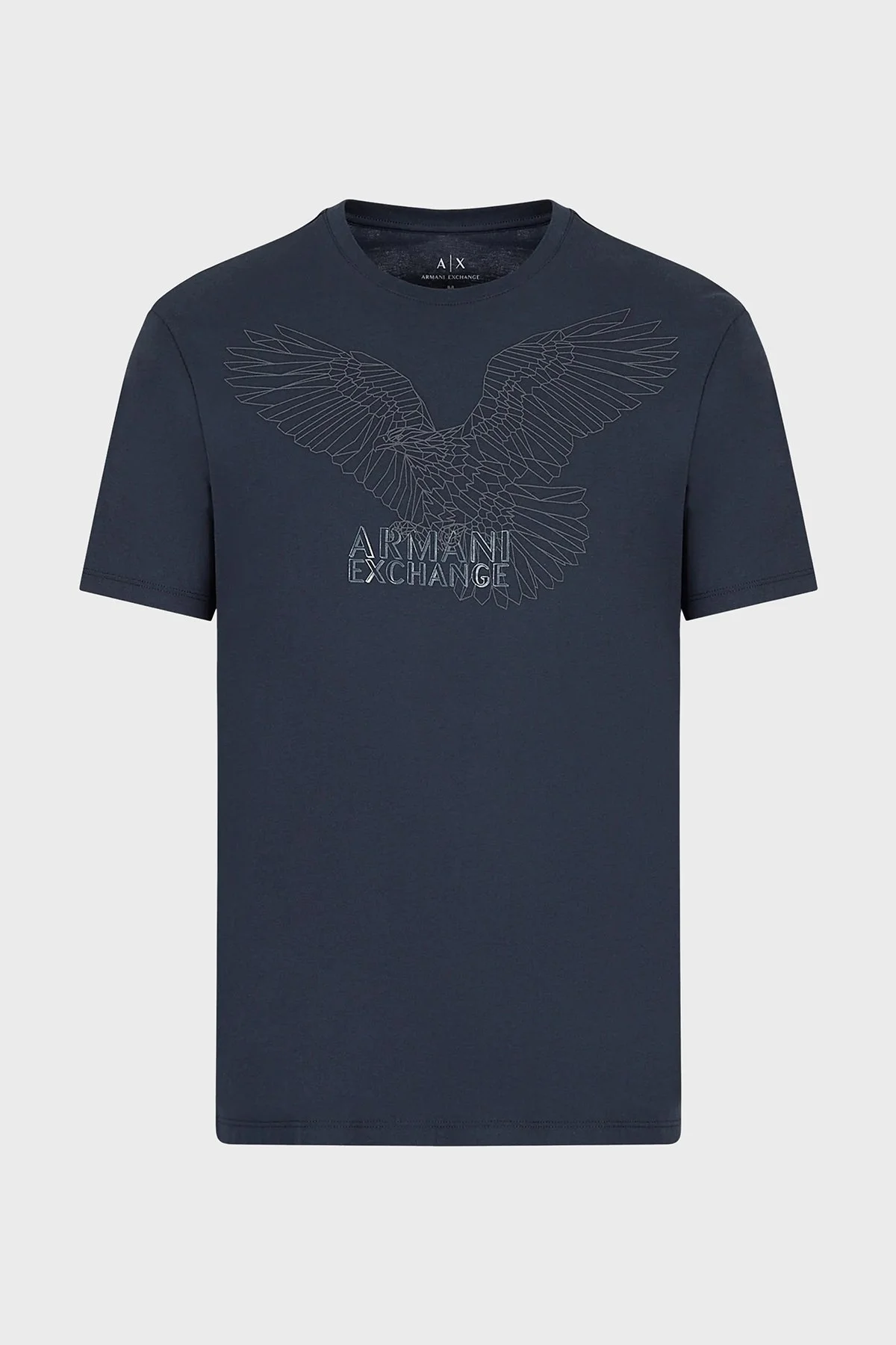 Armani Exchange % 100 Pamuk Regular Fit Bisiklet Yaka Erkek T Shirt 6LZTHL ZJ5LZ 1510 LACİVERT - 4