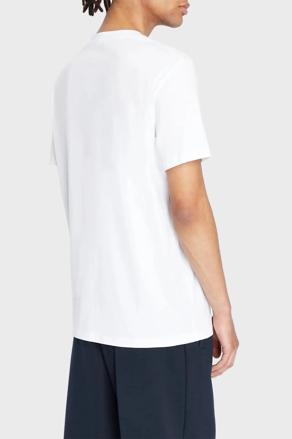 Armani Exchange % 100 Pamuk Regular Fit Bisiklet Yaka Erkek T Shirt 6LZTJS ZJ8EZ 51AE BEYAZ - 2