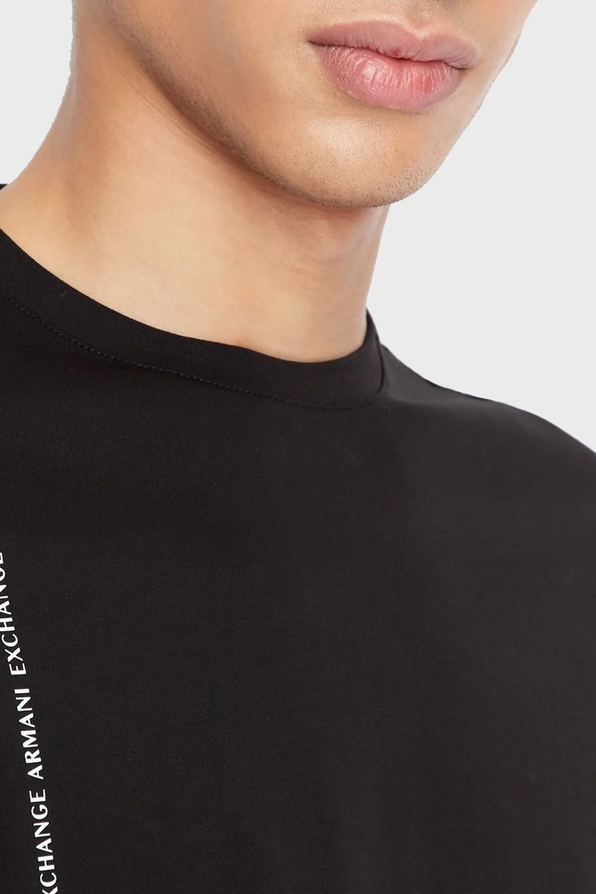 Armani Exchange % 100 Pamuk Regular Fit Bisiklet Yaka Erkek T Shirt 6LZTKC ZJ9AZ 1200 SİYAH - 3