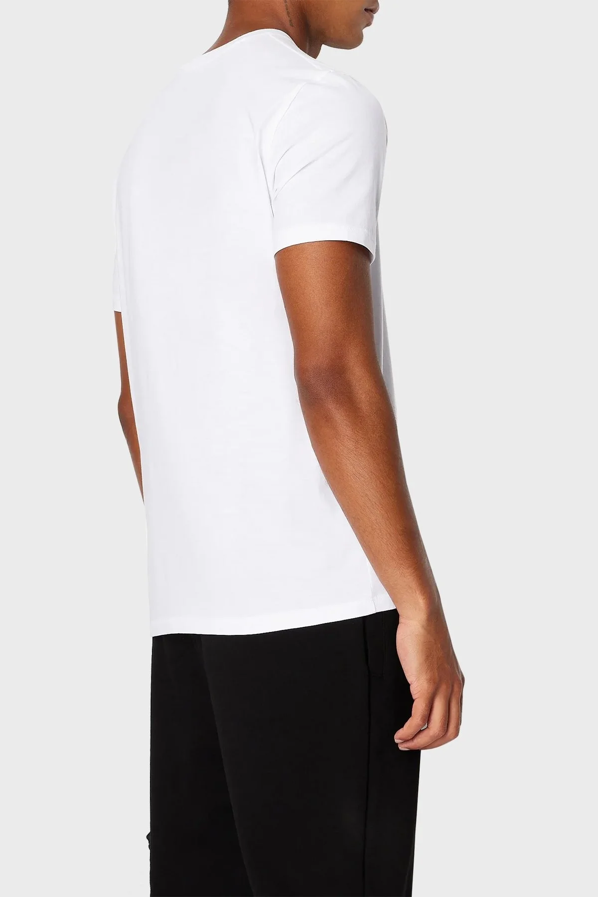 Armani Exchange % 100 Pamuk Regular Fit Bisiklet Yaka Erkek T Shirt 6RZTAD ZJA5Z 1100 BEYAZ - 2