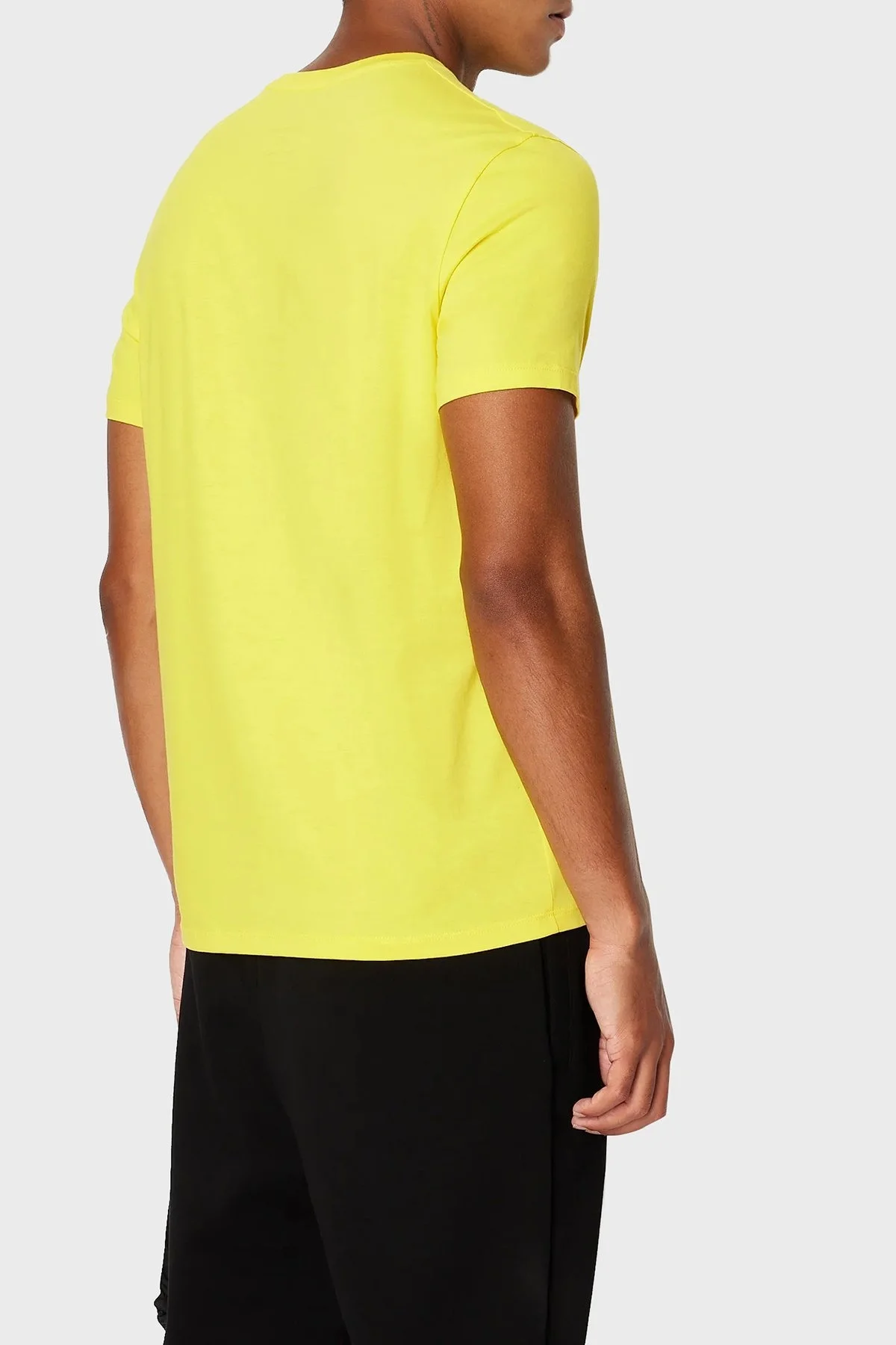 Armani Exchange % 100 Pamuk Regular Fit Bisiklet Yaka Erkek T Shirt 6RZTAD ZJA5Z 1689 SARI - 2