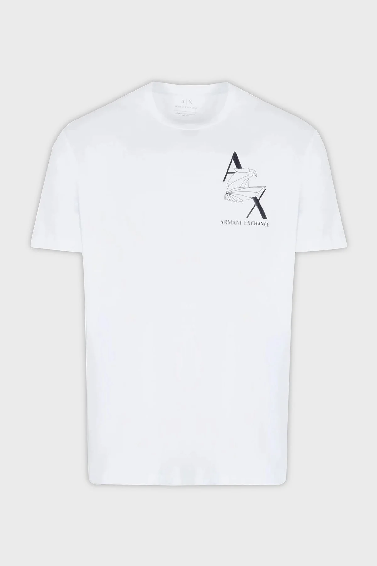 Armani Exchange % 100 Pamuk Regular Fit Bisiklet Yaka Erkek T Shirt 6RZTAM ZJ9TZ 1100 BEYAZ - 4