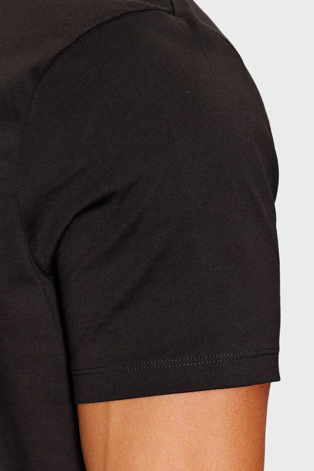 Armani Exchange % 100 Pamuk Regular Fit Bisiklet Yaka Erkek T Shirt 6RZTJT ZJBYZ 1200 SİYAH - 5