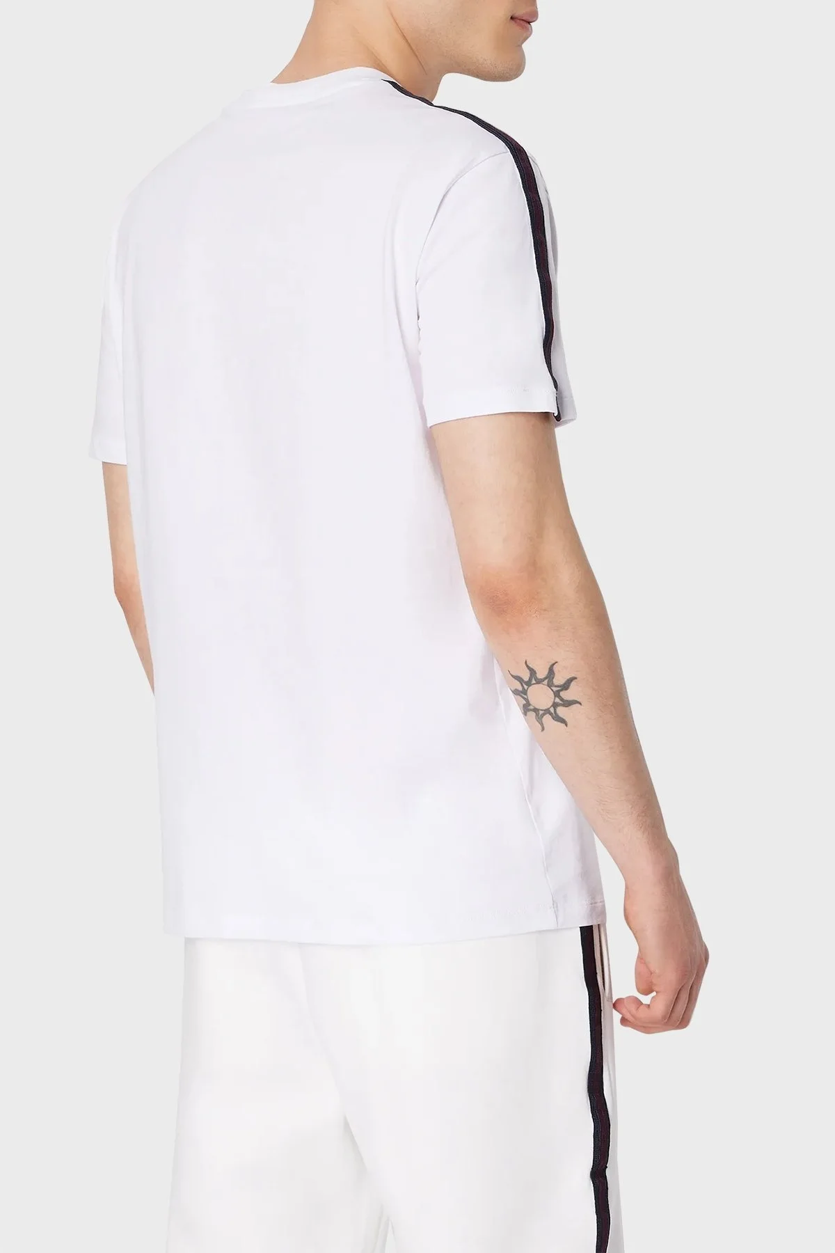 Armani Exchange % 100 Pamuk Regular Fit Bisiklet Yaka Erkek T Shirt 6RZTLM ZJ8EZ 1100 BEYAZ - 2