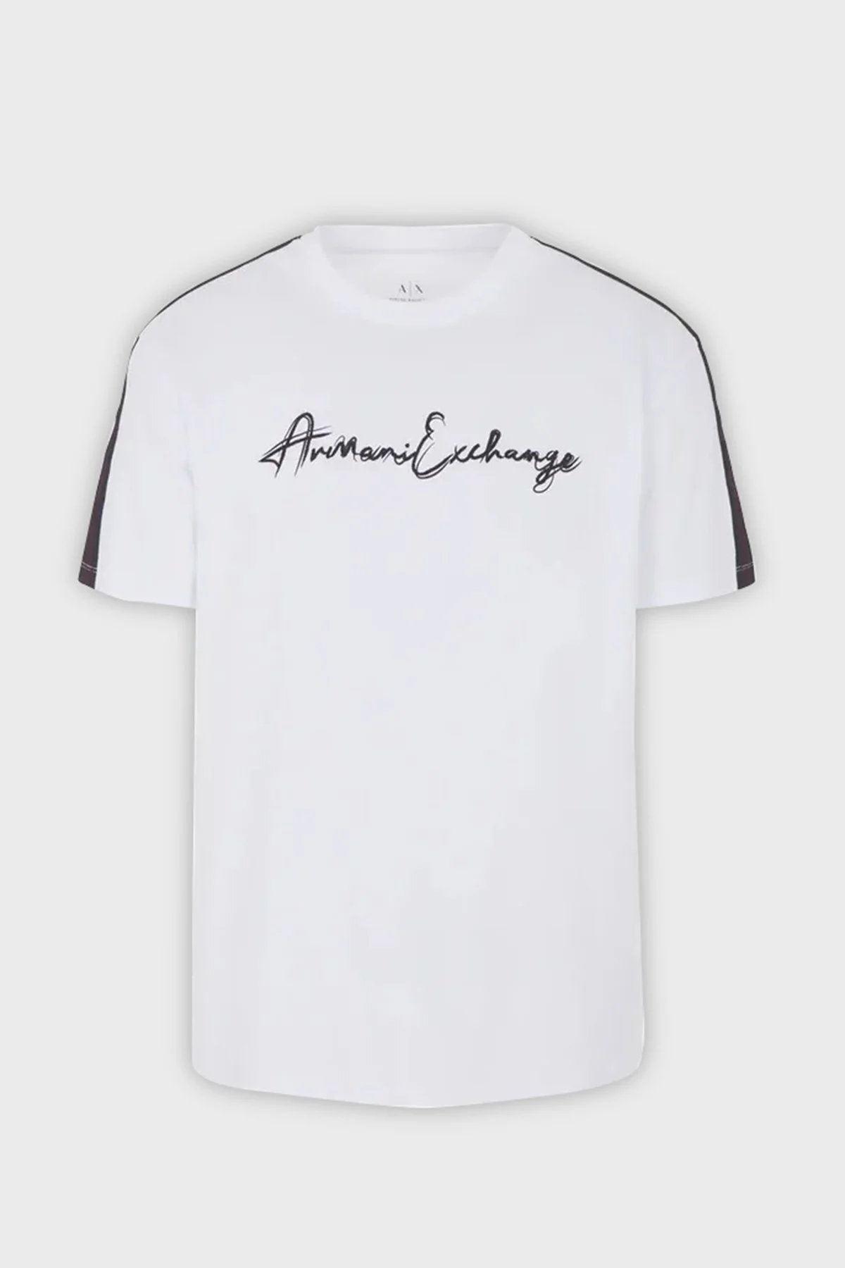 Armani Exchange % 100 Pamuk Regular Fit Bisiklet Yaka Erkek T Shirt 6RZTLM ZJ8EZ 1100 BEYAZ - 5