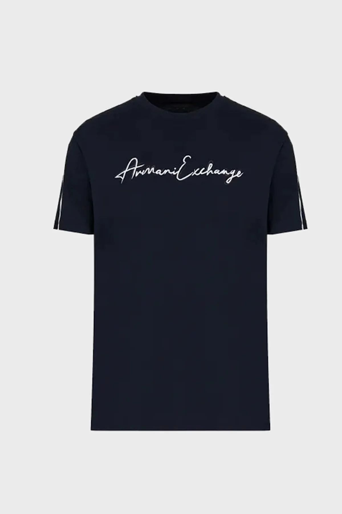 Armani Exchange % 100 Pamuk Regular Fit Bisiklet Yaka Erkek T Shirt 6RZTLM ZJ8EZ 1583 LACİVERT - 4