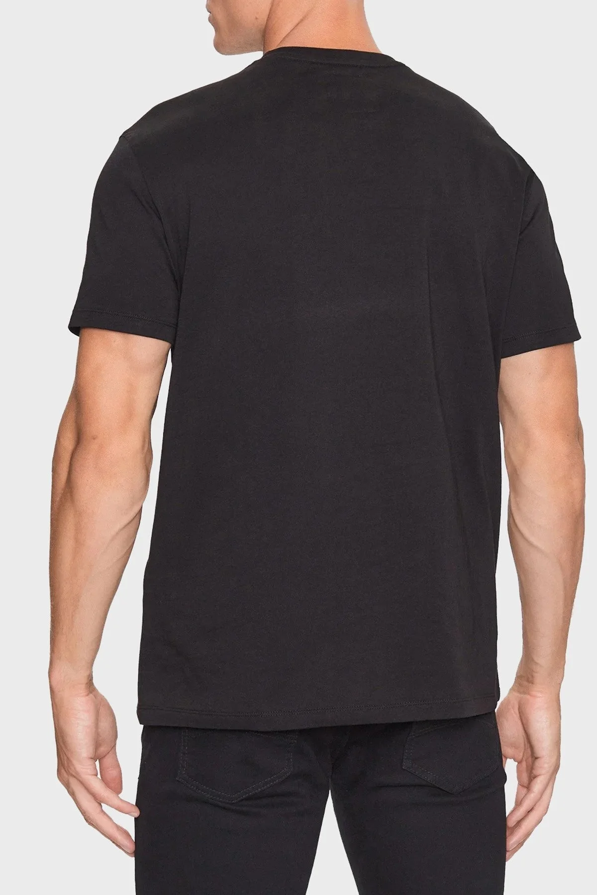 Armani Exchange % 100 Pamuk Regular Fit Bisiklet Yaka Erkek T Shirt 8NZTPR ZJH4Z 5237 SİYAH - 2