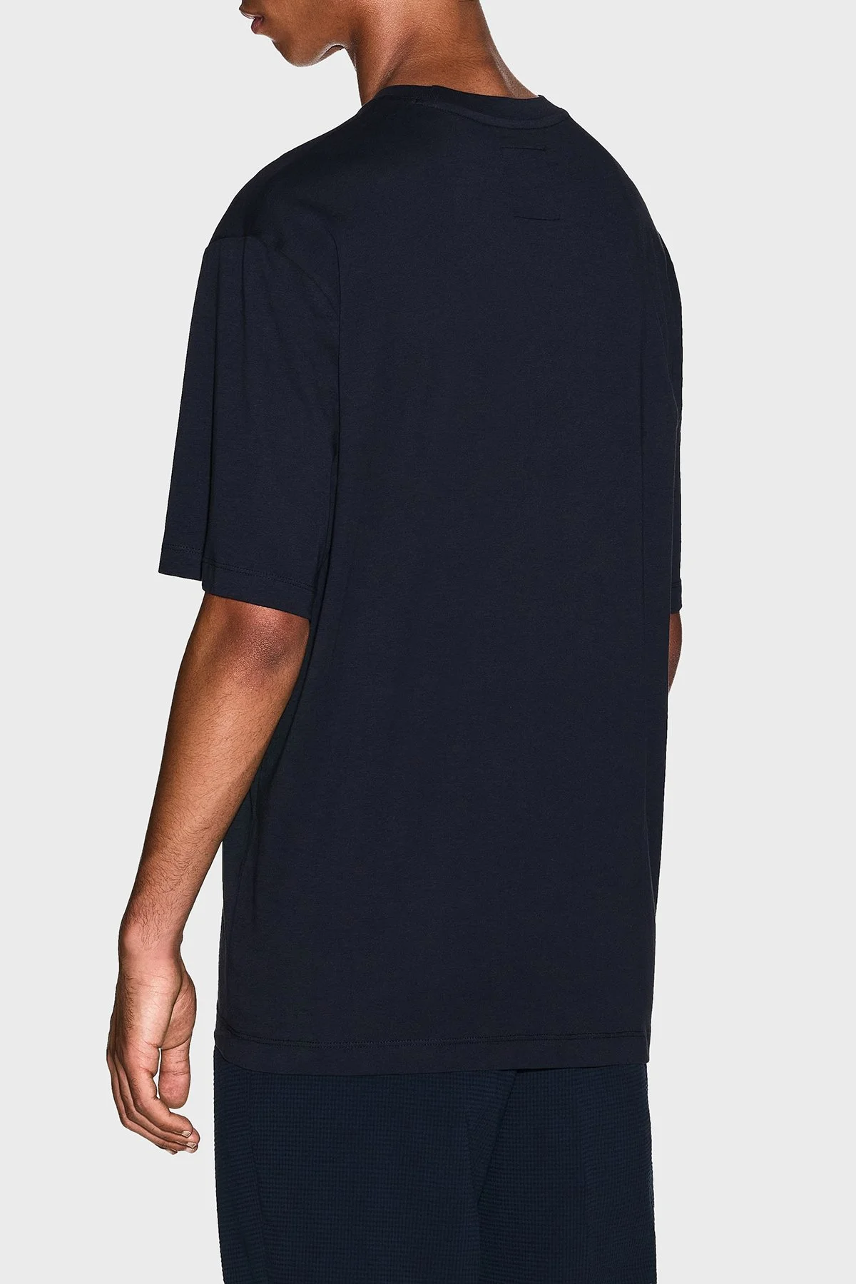 Armani Exchange % 100 Pamuk Regular Fit Bisiklet Yaka Erkek T Shirt XM000363 AF12308 UB101 LACİVERT - 2