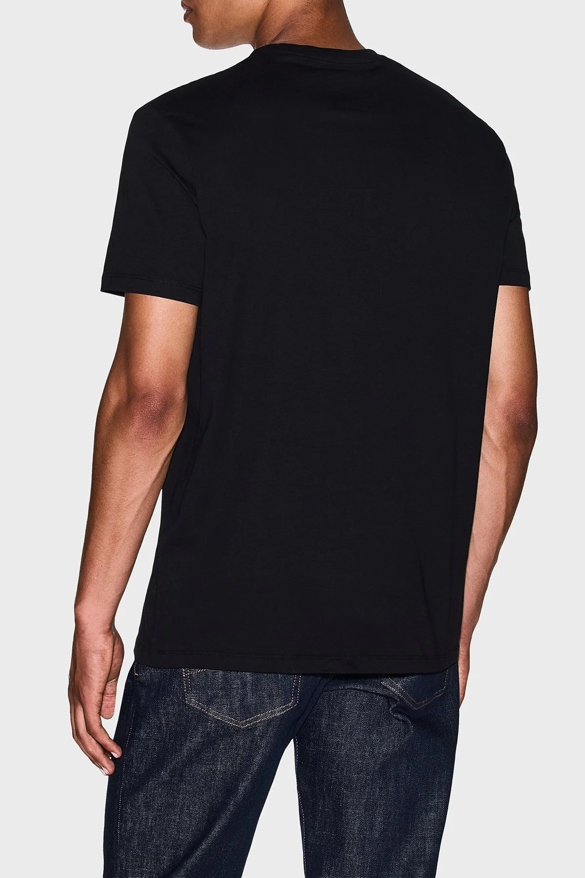 Armani Exchange % 100 Pamuk Regular Fit Bisiklet Yaka Erkek T Shirt XM000365 AF12308 UC001 SİYAH - 3