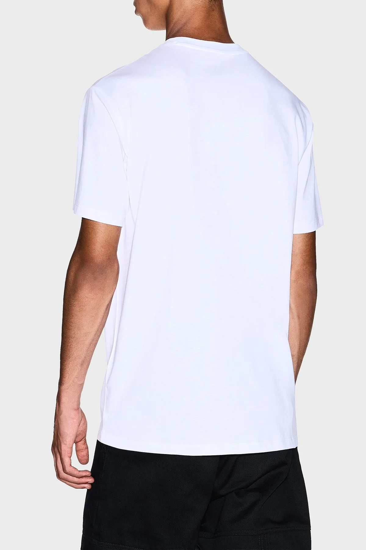 Armani Exchange % 100 Pamuk Regular Fit Bisiklet Yaka Erkek T Shirt XM001281 AF10361 U0002 BEYAZ - 3