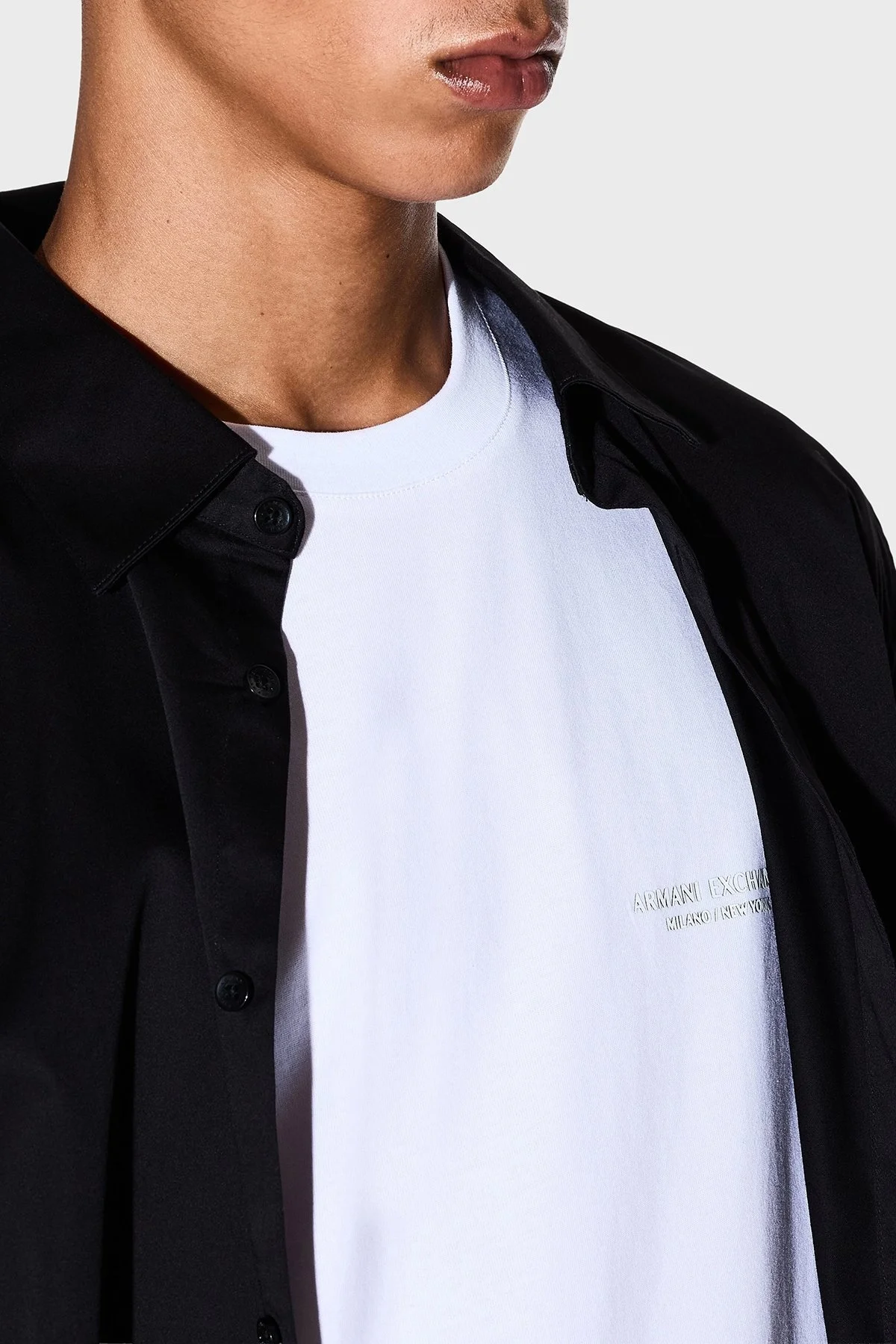 Armani Exchange % 100 Pamuk Regular Fit Bisiklet Yaka Erkek T Shirt XM001281 AF10361 U0002 BEYAZ - 4