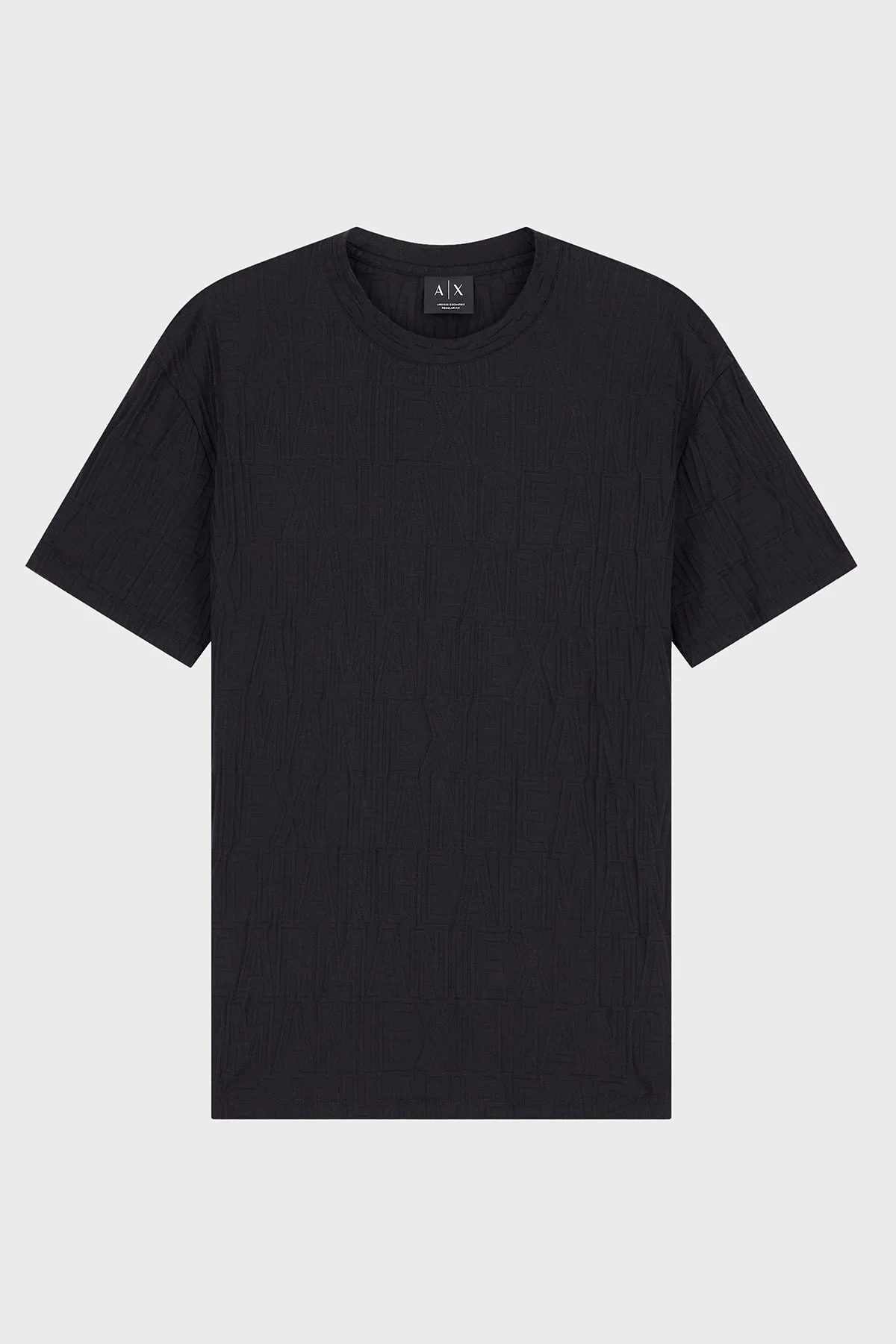 Armani Exchange % 100 Pamuk Regular Fit Bisiklet Yaka Erkek T Shirt XM003073 AF10337 UC001 Siyah - 6