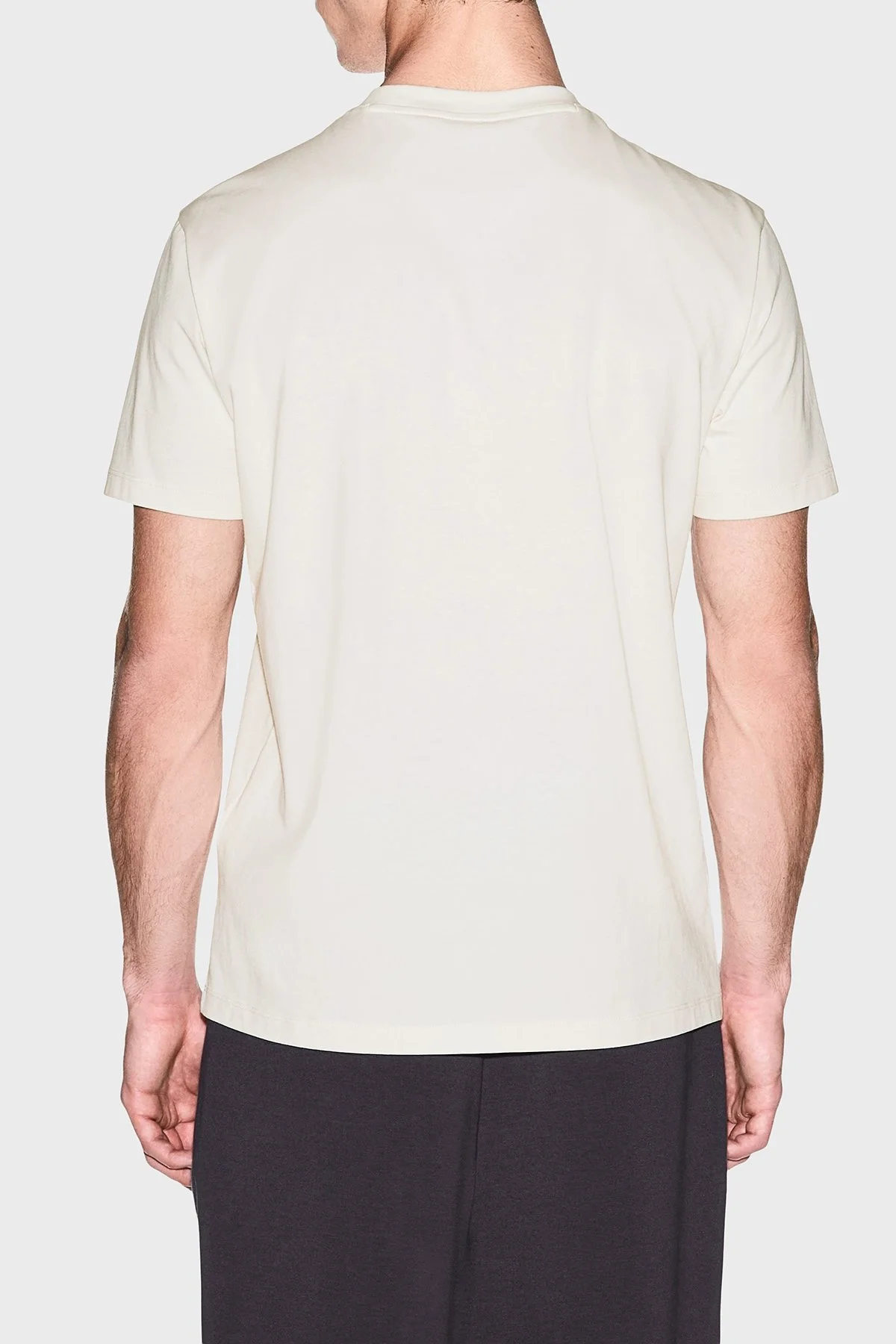 Armani Exchange % 100 Pamuk Regular Fit Bisiklet Yaka Erkek T Shirt XM003078 AF10361 U0007 Kırık beyaz - 2