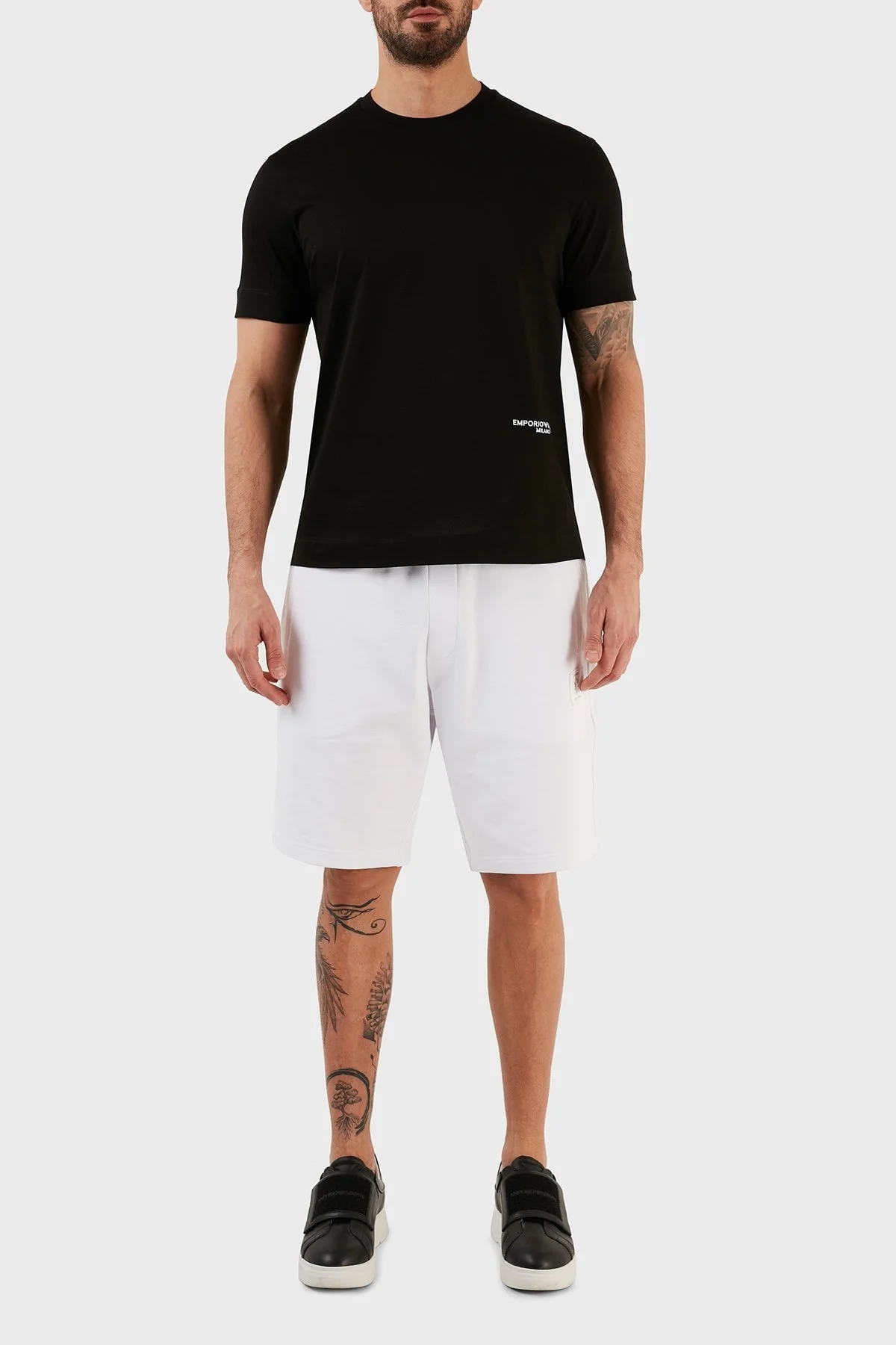 Armani Exchange % 100 Pamuk Regular Fit Cepli Erkek Bermuda 8NZSPQ ZJ1ZZ 1100 BEYAZ - 1