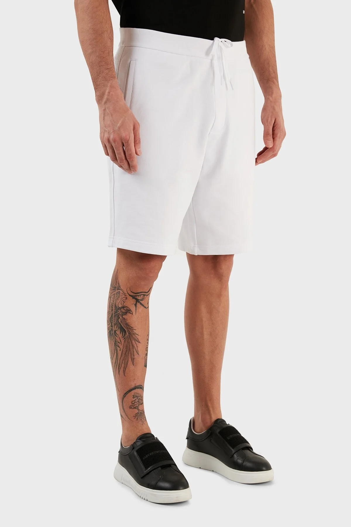 Armani Exchange % 100 Pamuk Regular Fit Cepli Erkek Bermuda 8NZSPQ ZJ1ZZ 1100 BEYAZ - 4