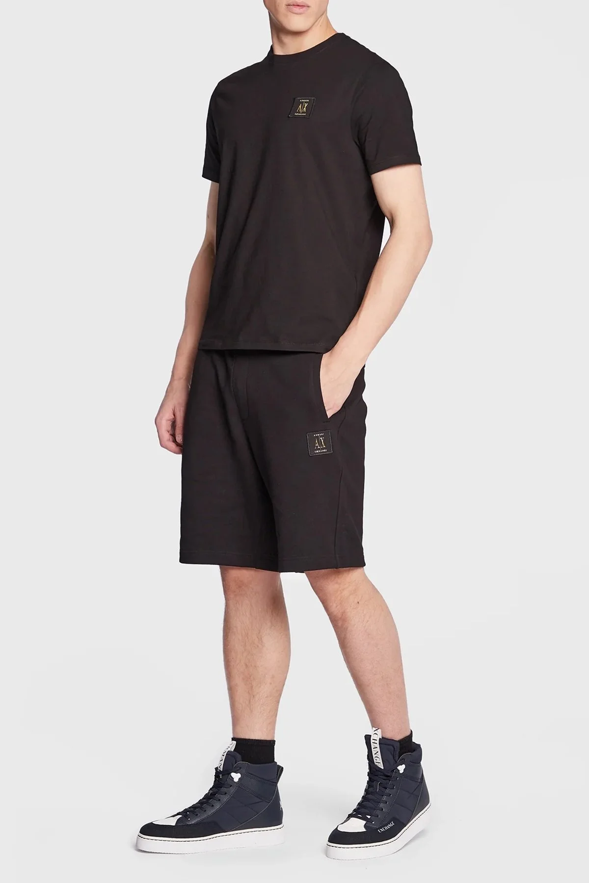 Armani Exchange % 100 Pamuk Regular Fit Cepli Erkek Bermuda 8NZSPQ ZJ1ZZ 1200 SİYAH - 1