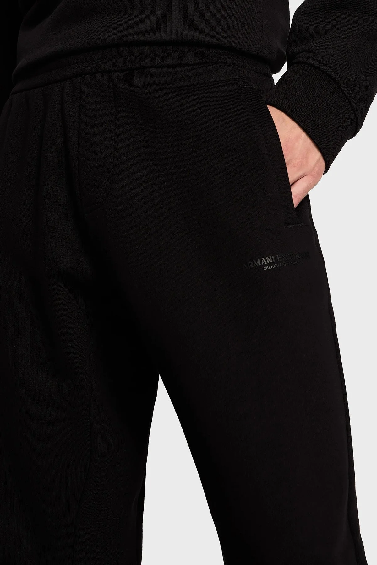 Armani Exchange % 100 Pamuk Regular Fit Cepli Spor Erkek Pantolon 6RZPLA ZJ4XZ 1200 SİYAH - 3