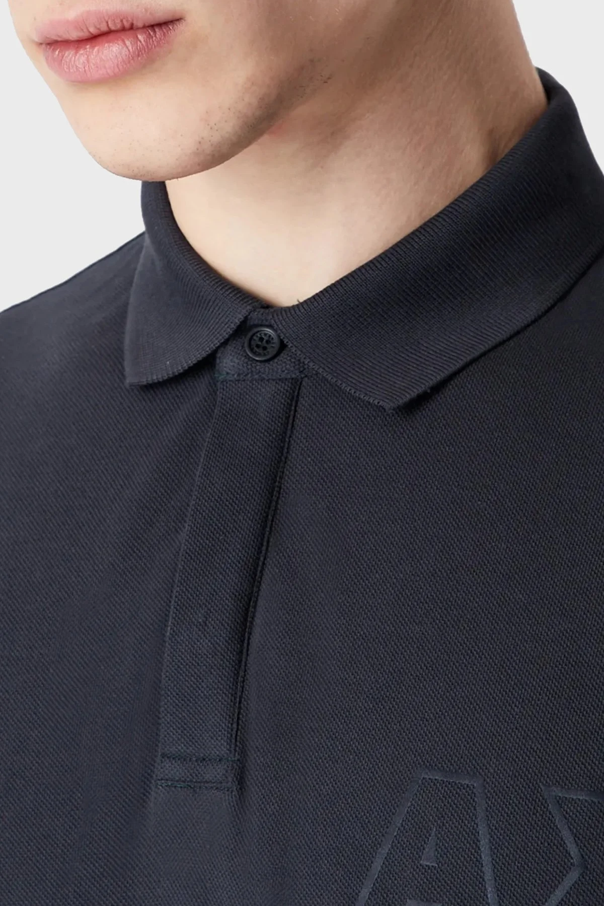 Armani Exchange % 100 Pamuk Regular Fit Düğmeli Polo T Shirt Erkek Polo Yaka T Shirt 3RZFCA ZJMBZ 1510 LACİVERT - 3