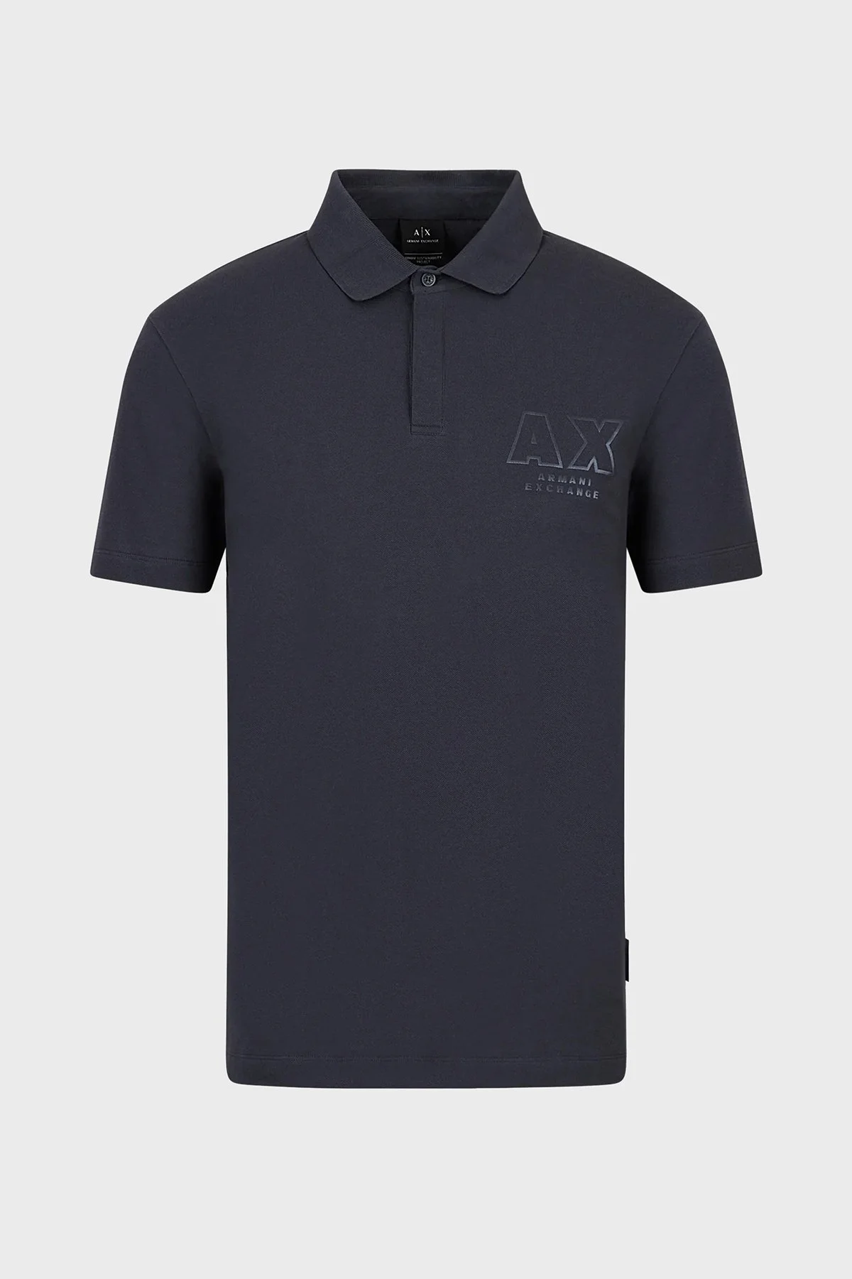 Armani Exchange % 100 Pamuk Regular Fit Düğmeli Polo T Shirt Erkek Polo Yaka T Shirt 3RZFCA ZJMBZ 1510 LACİVERT - 4