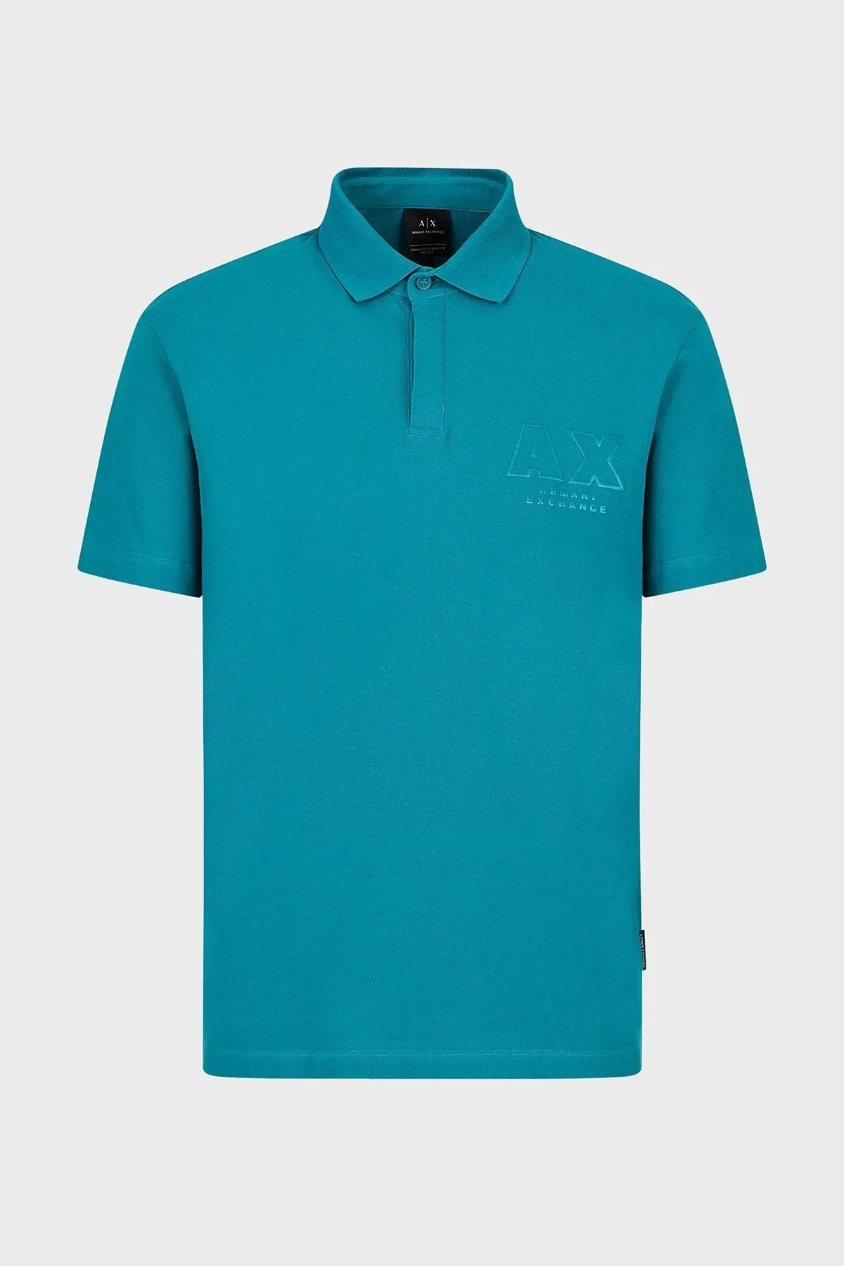Armani Exchange % 100 Pamuk Regular Fit Düğmeli Erkek Polo T Shirt 3RZFCA ZJMBZ 15CL TURKUAZ - 4