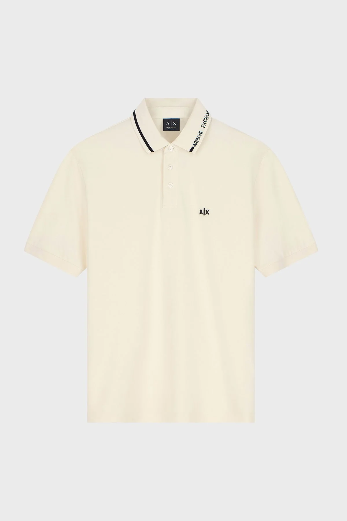 Armani Exchange % 100 Pamuk Regular Fit Düğmeli Erkek Polo XM002932 AF13026 U0007 Kırık beyaz - 6