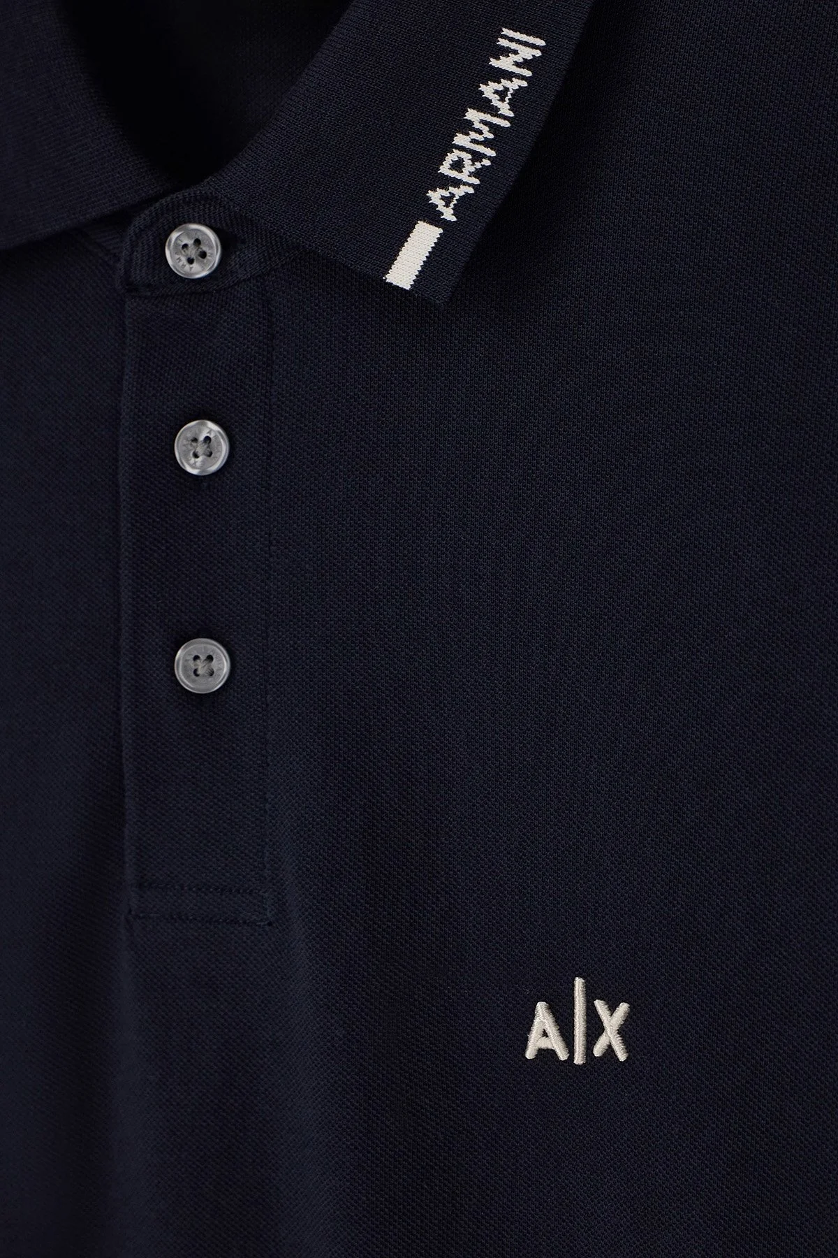 Armani Exchange % 100 Pamuk Regular Fit Düğmeli Erkek Polo XM002932 AF13026 UB101 Lacivert - 3