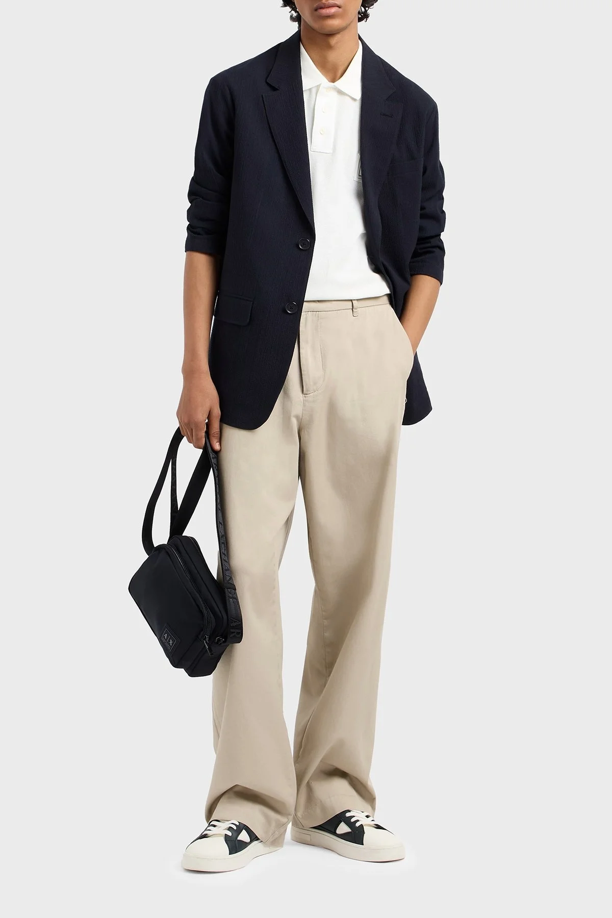 Armani Exchange % 100 Pamuk Regular Fit Düğmeli Erkek Polo Yaka T Shirt XM000356 AF12758 U0009 BEYAZ - 7