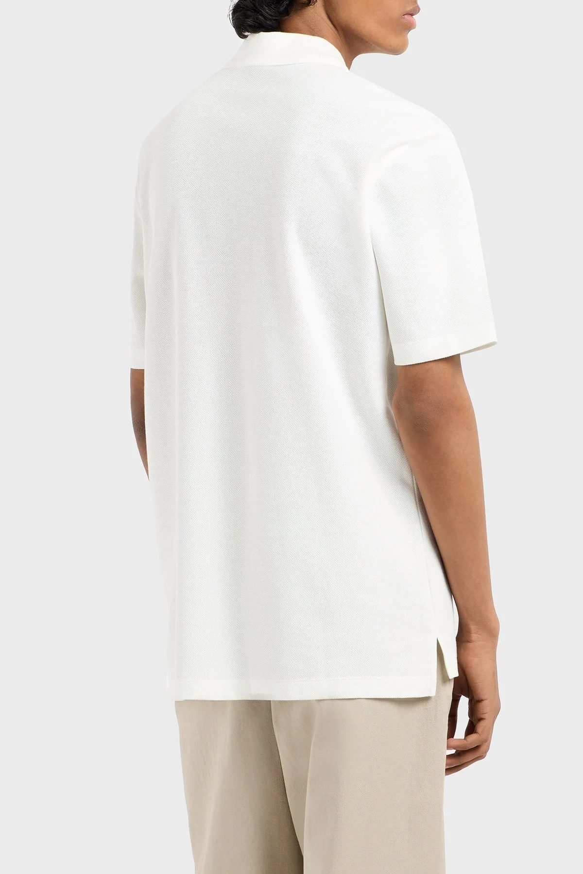 Armani Exchange % 100 Pamuk Regular Fit Düğmeli Erkek Polo Yaka T Shirt XM000356 AF12758 U0009 BEYAZ - 8