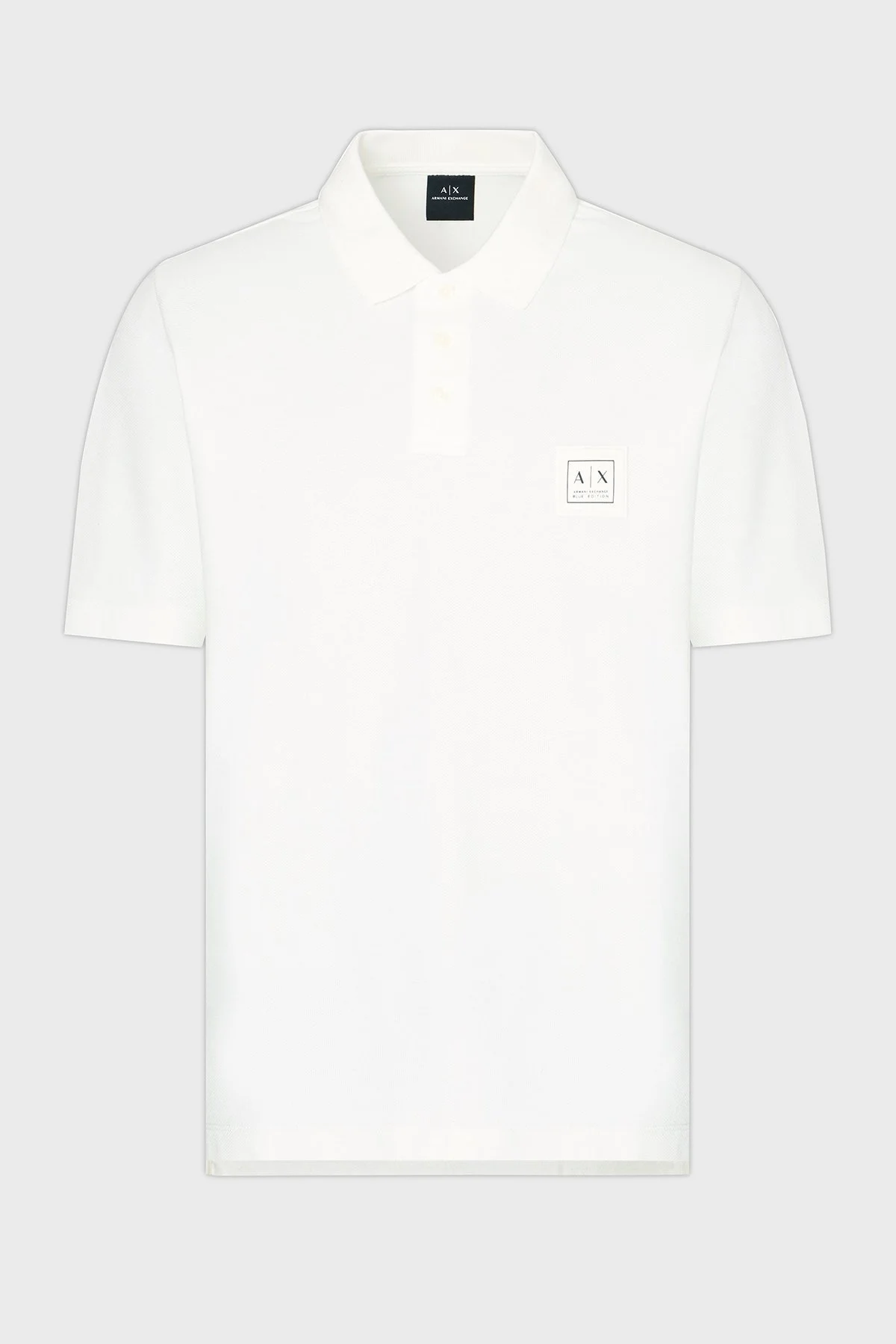 Armani Exchange % 100 Pamuk Regular Fit Düğmeli Erkek Polo Yaka T Shirt XM000356 AF12758 U0009 BEYAZ - 10