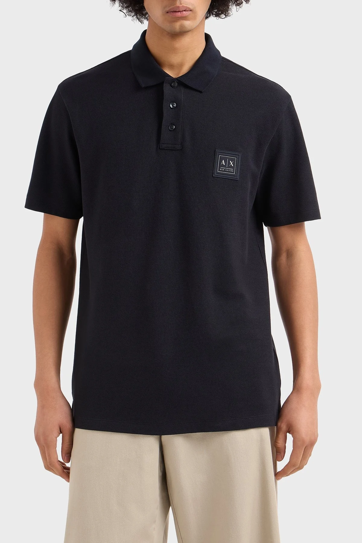 Armani Exchange % 100 Pamuk Regular Fit Düğmeli Erkek Polo Yaka T Shirt XM000356 AF12758 UB101 LACİVERT - 6