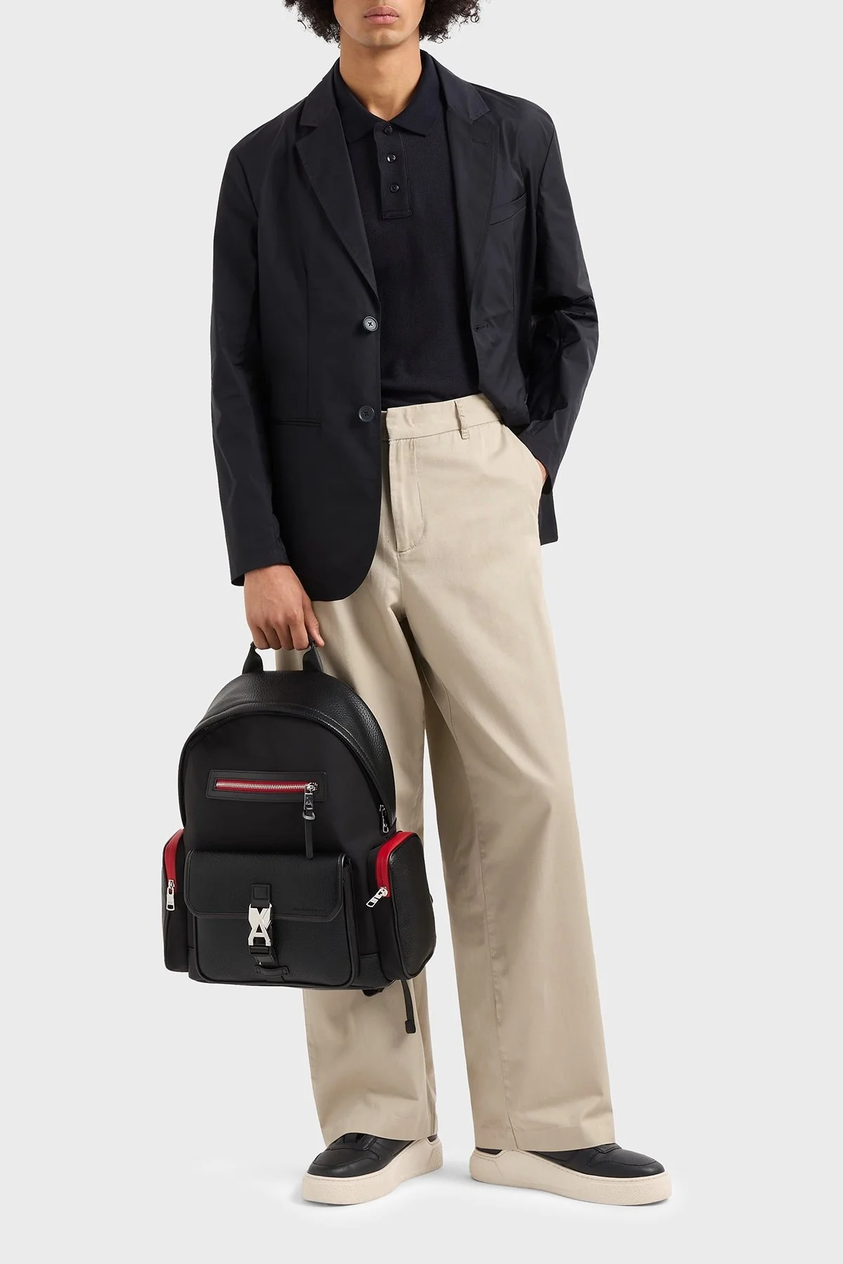 Armani Exchange % 100 Pamuk Regular Fit Düğmeli Erkek Polo Yaka T Shirt XM000356 AF12758 UB101 LACİVERT - 7