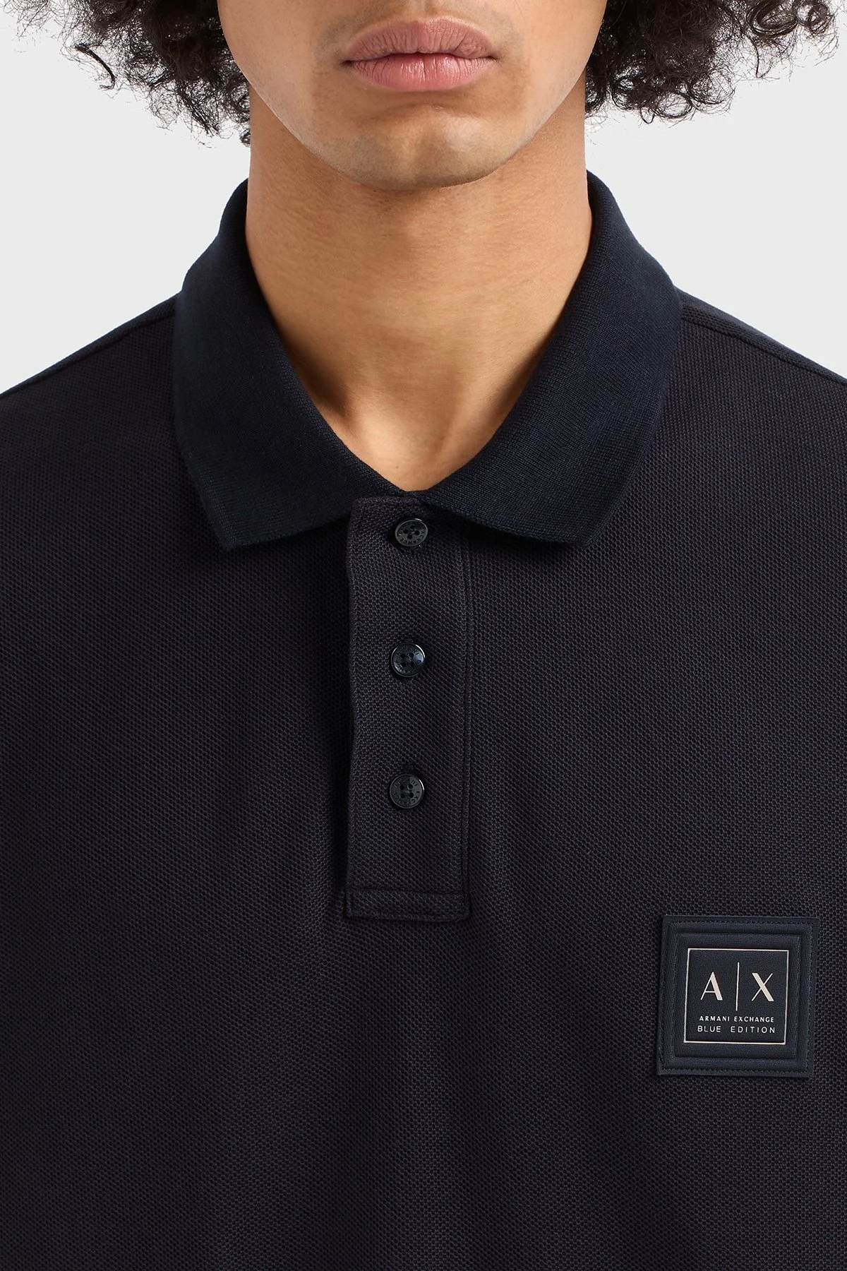 Armani Exchange % 100 Pamuk Regular Fit Düğmeli Erkek Polo Yaka T Shirt XM000356 AF12758 UB101 LACİVERT - 9