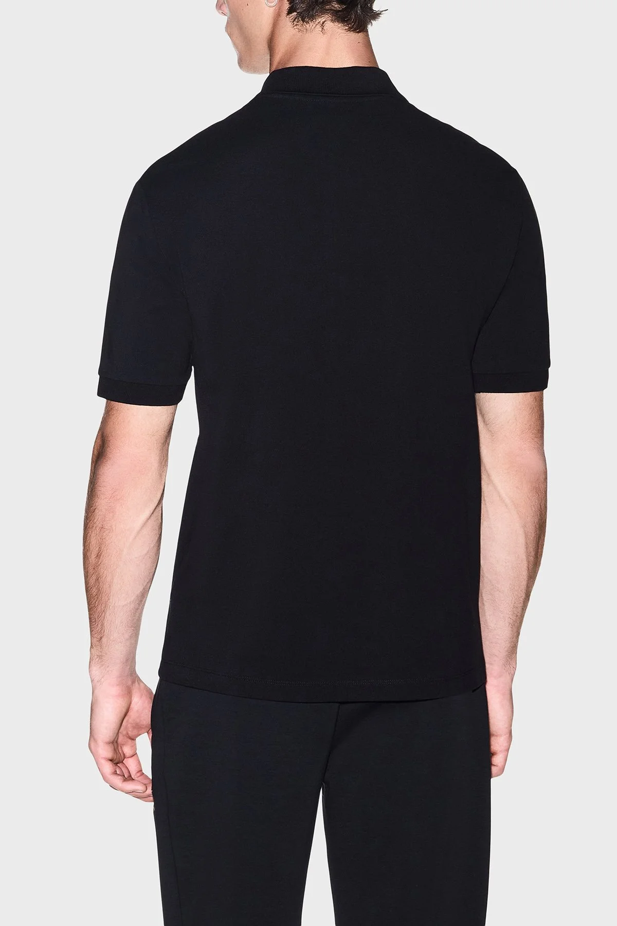 Armani Exchange % 100 Pamuk Regular Fit Düğmeli Gömlek Erkek Polo XM003554 AF13026 UC001 Siyah - 3