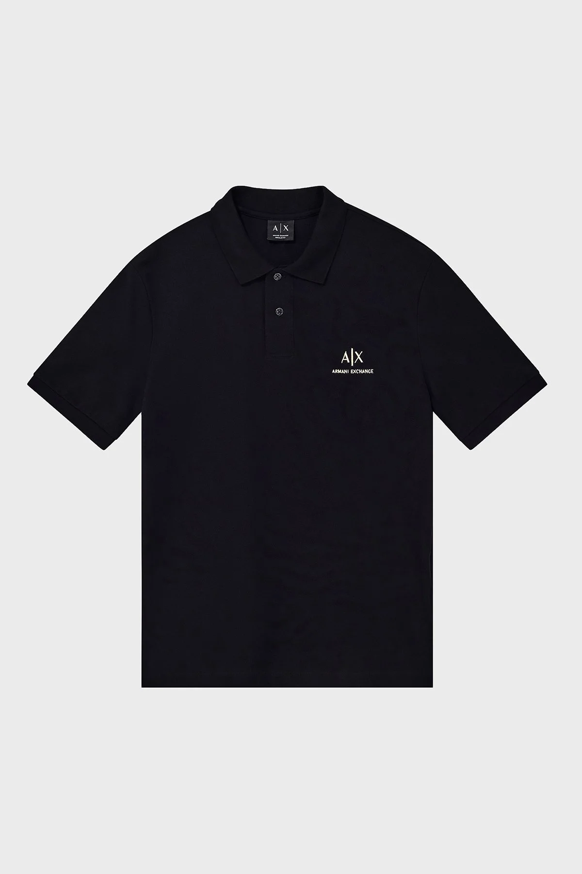 Armani Exchange % 100 Pamuk Regular Fit Düğmeli Gömlek Erkek Polo XM003554 AF13026 UC001 Siyah - 6