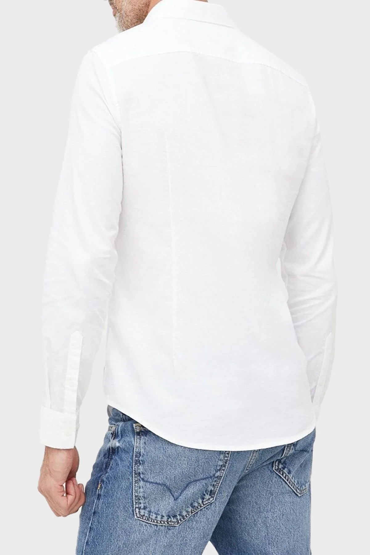 Armani Exchange % 100 Pamuk Regular Fit Erkek Gömlek 8NZCGB Z8ANZ 0130 BEYAZ - 8