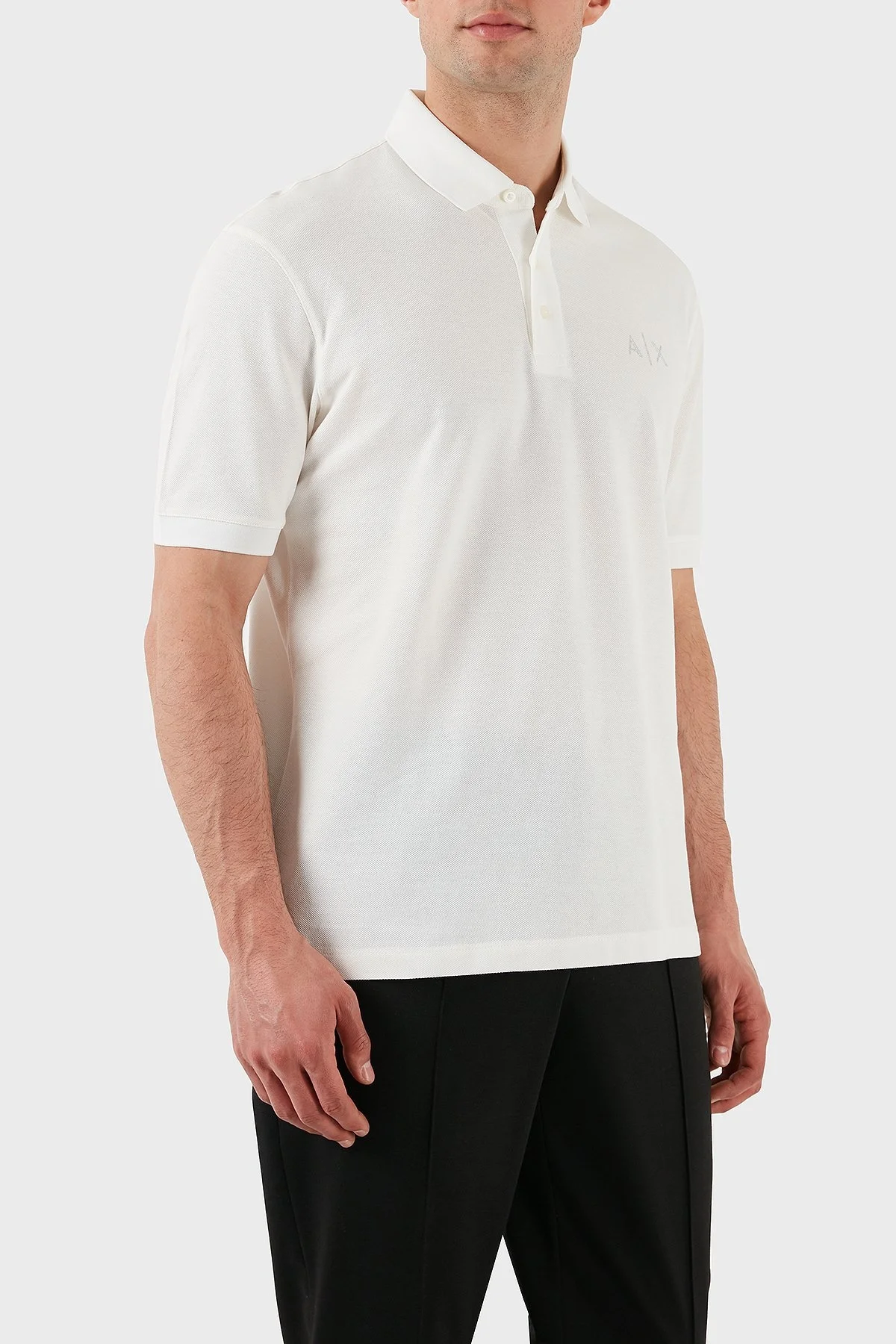 Armani Exchange % 100 Pamuk Regular Fit Erkek Polo Yaka T Shirt XM000330 AF10366 U0009 BEYAZ - 11