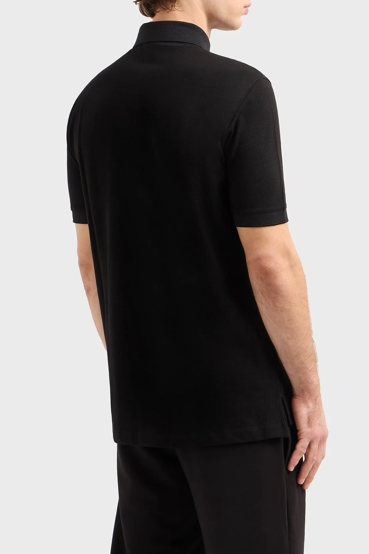 Armani Exchange % 100 Pamuk Regular Fit Erkek Polo Yaka T Shirt XM000330 AF10366 UC001 SİYAH - 7