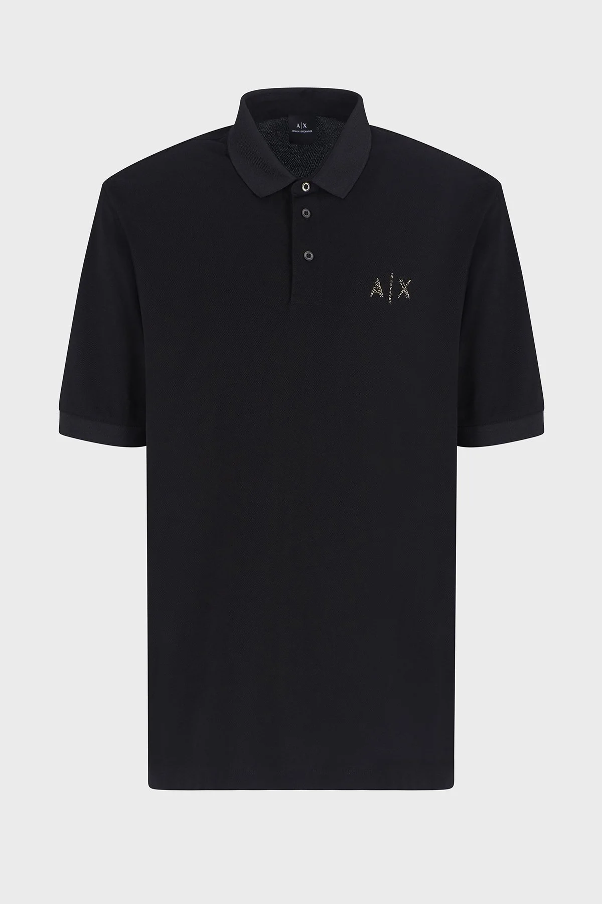Armani Exchange % 100 Pamuk Regular Fit Erkek Polo Yaka T Shirt XM000330 AF10366 UC001 SİYAH - 8