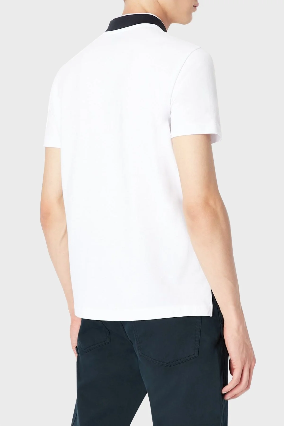 Armani Exchange % 100 Pamuk Regular Fit Fermuarlı Erkek Polo T Shirt 6LZFJA ZJL4Z 1100 BEYAZ - 2