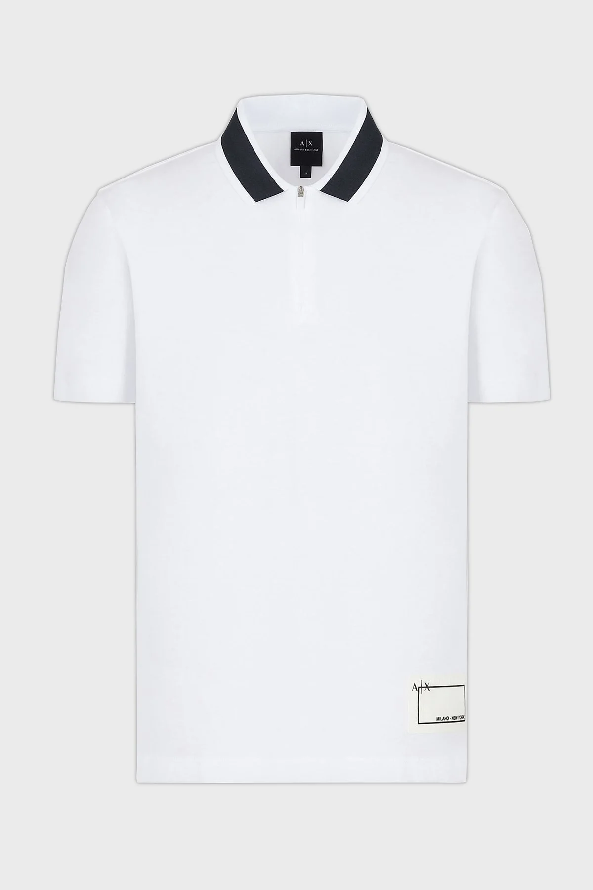 Armani Exchange % 100 Pamuk Regular Fit Fermuarlı Erkek Polo T Shirt 6LZFJA ZJL4Z 1100 BEYAZ - 4