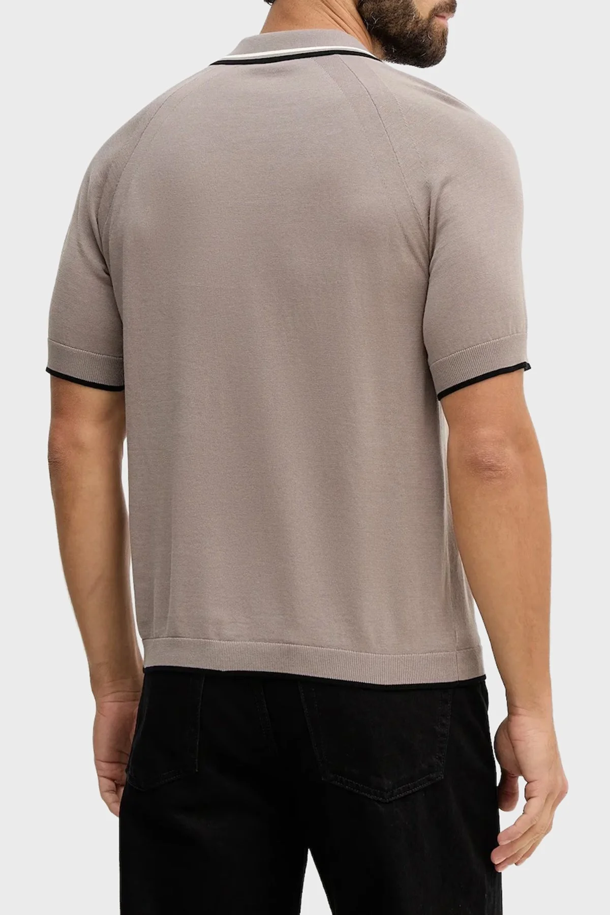 Armani Exchange % 100 Pamuk Regular Fit Fermuarlı Erkek Polo XM001977 AF20139 U6107 Toprak - 3